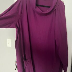 LOGO Lounge by Lori Goldstein Micro Cloud Waffle Cowl Neck Top - 3X